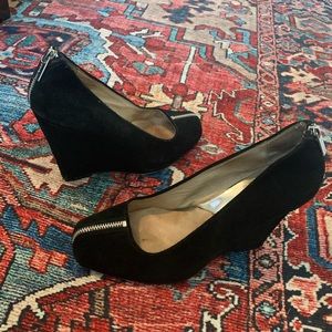 Michael Kors Zipper Black Wedges